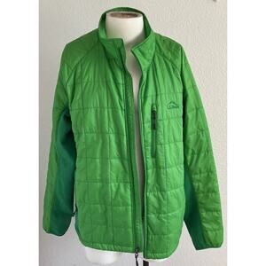 L.L. Bean Men’s PrimaLoft Packaway Jacket Size XL Green Quilted Full Zip